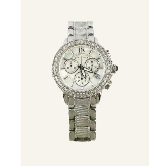 Vintage Judith Ripka Steel Chronograph Womens Watch - Picture 1 of 8